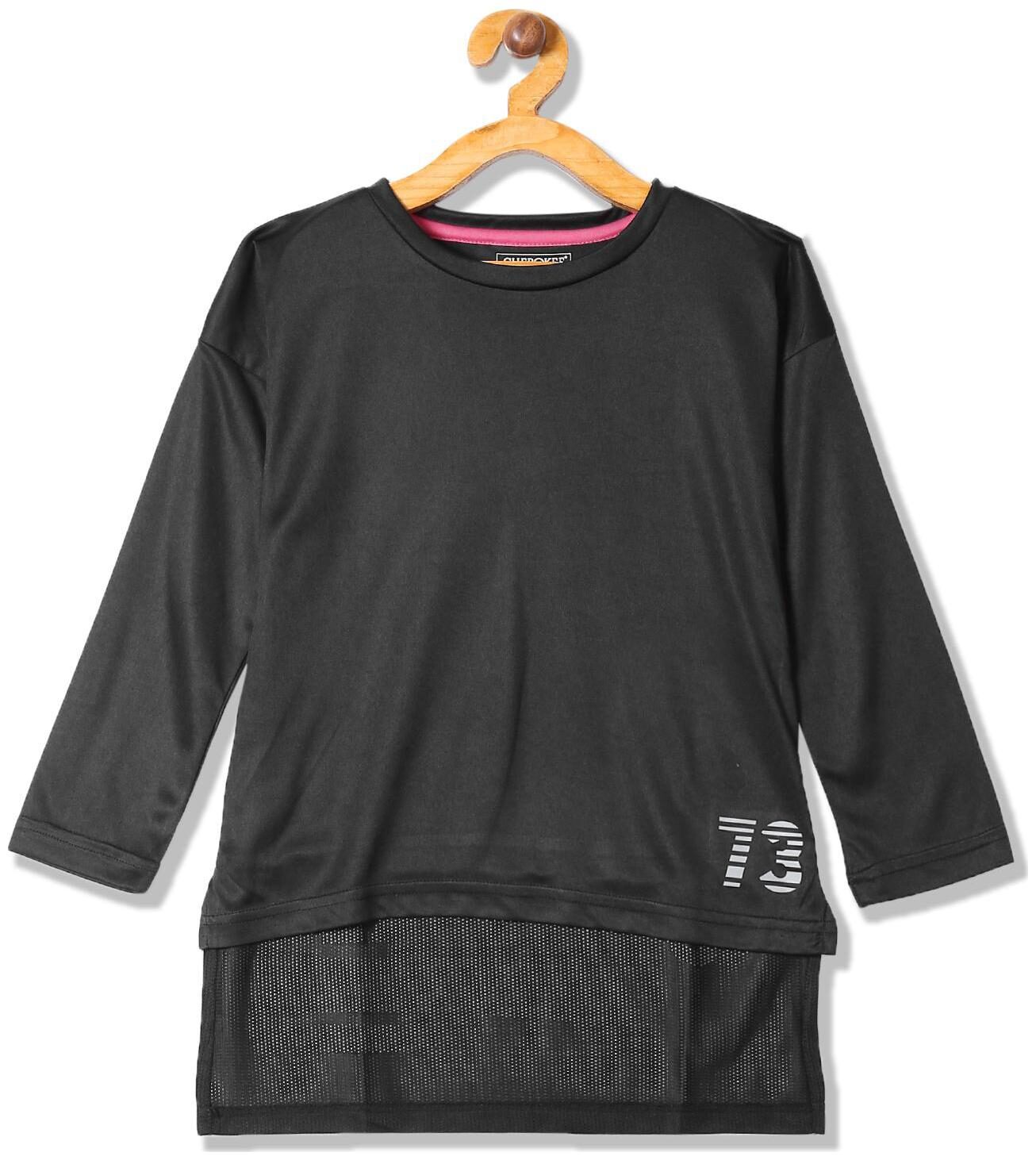 

CHEROKEE Girl Polyester Solid Top - Black