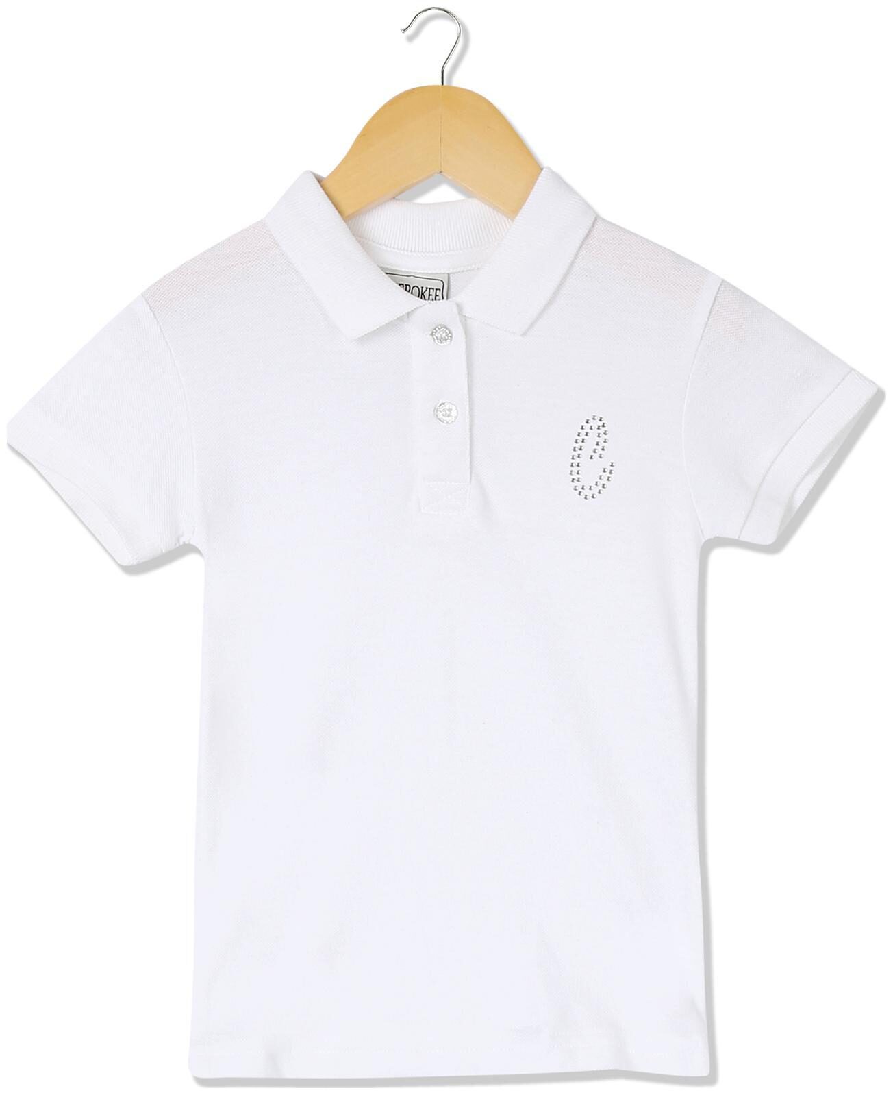 

CHEROKEE Girl Cotton Solid Shirt - White
