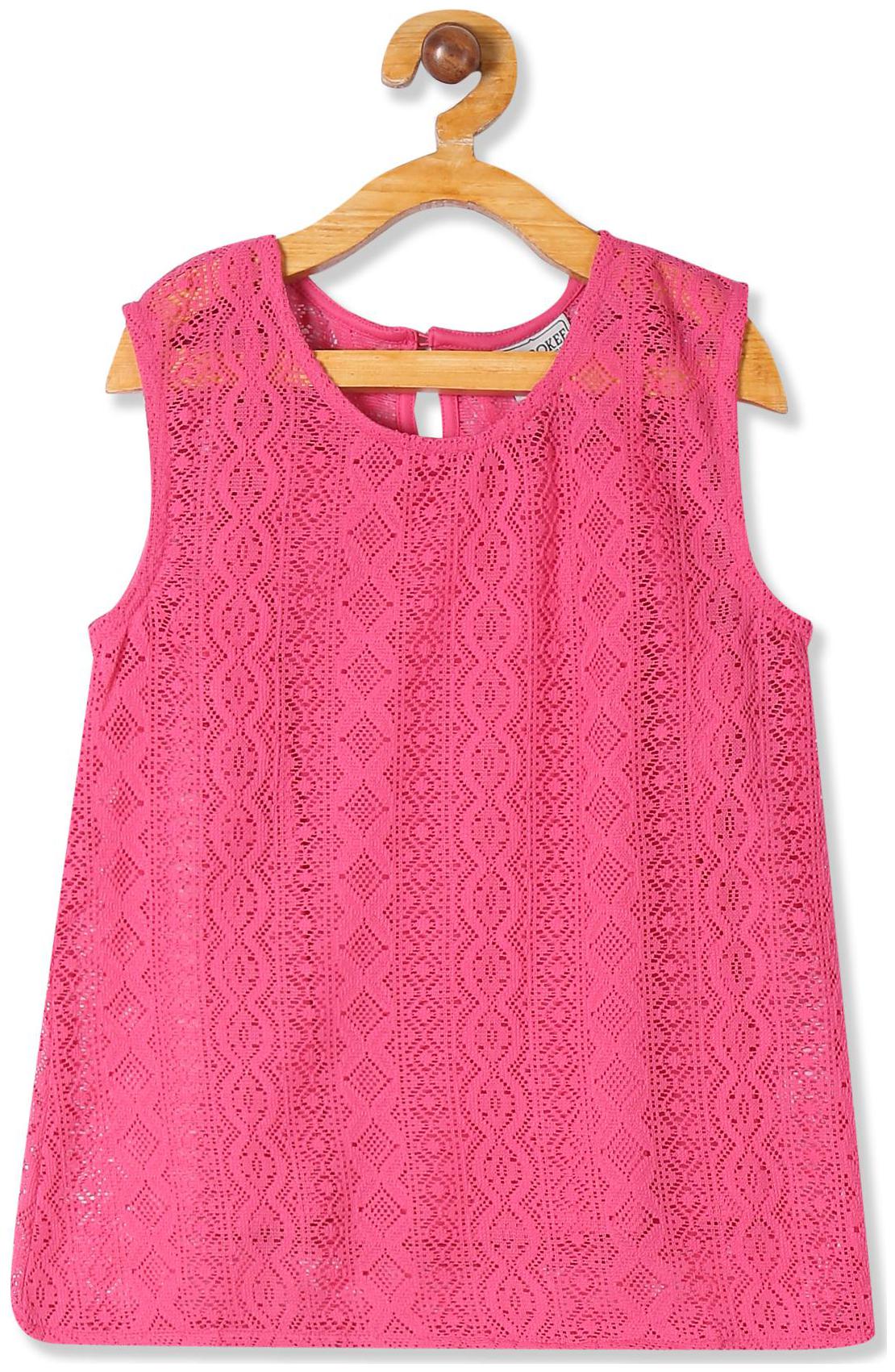 

CHEROKEE Girl Polyester Self design Top - Pink