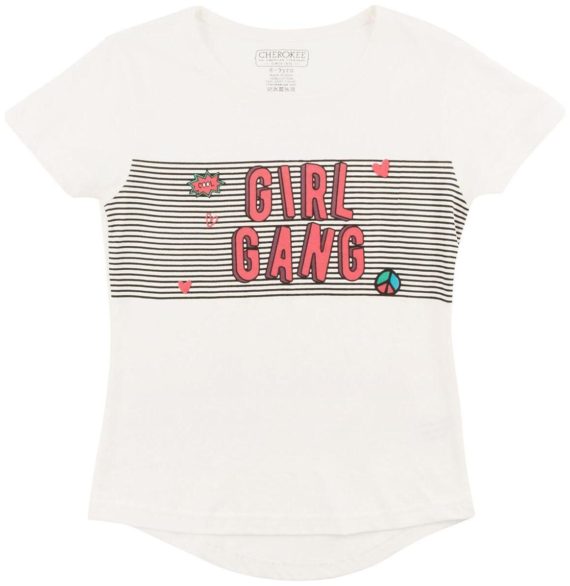 

CHEROKEE Girl Cotton Printed T shirt - White