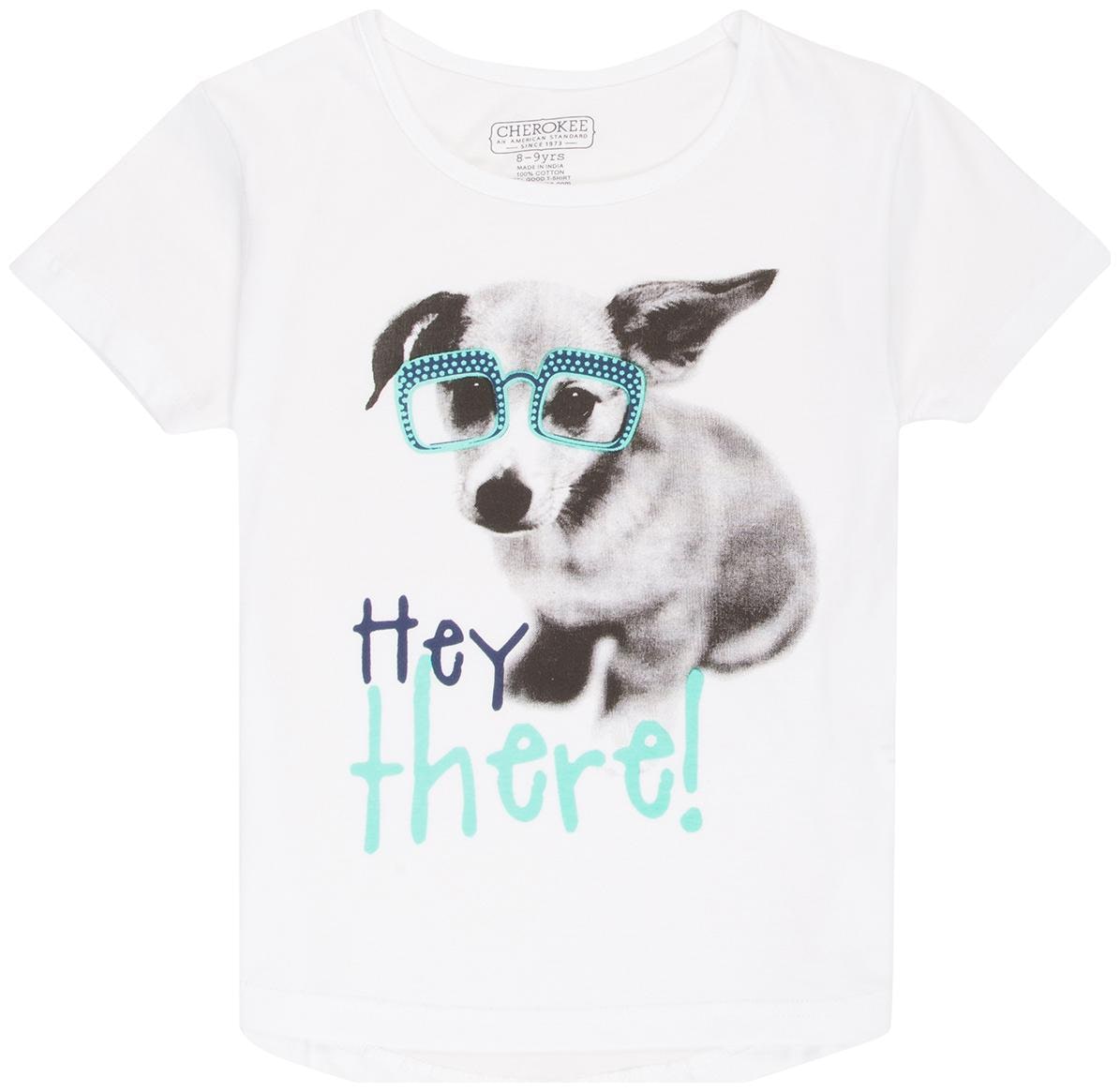 

CHEROKEE Girl Cotton Printed T shirt - White