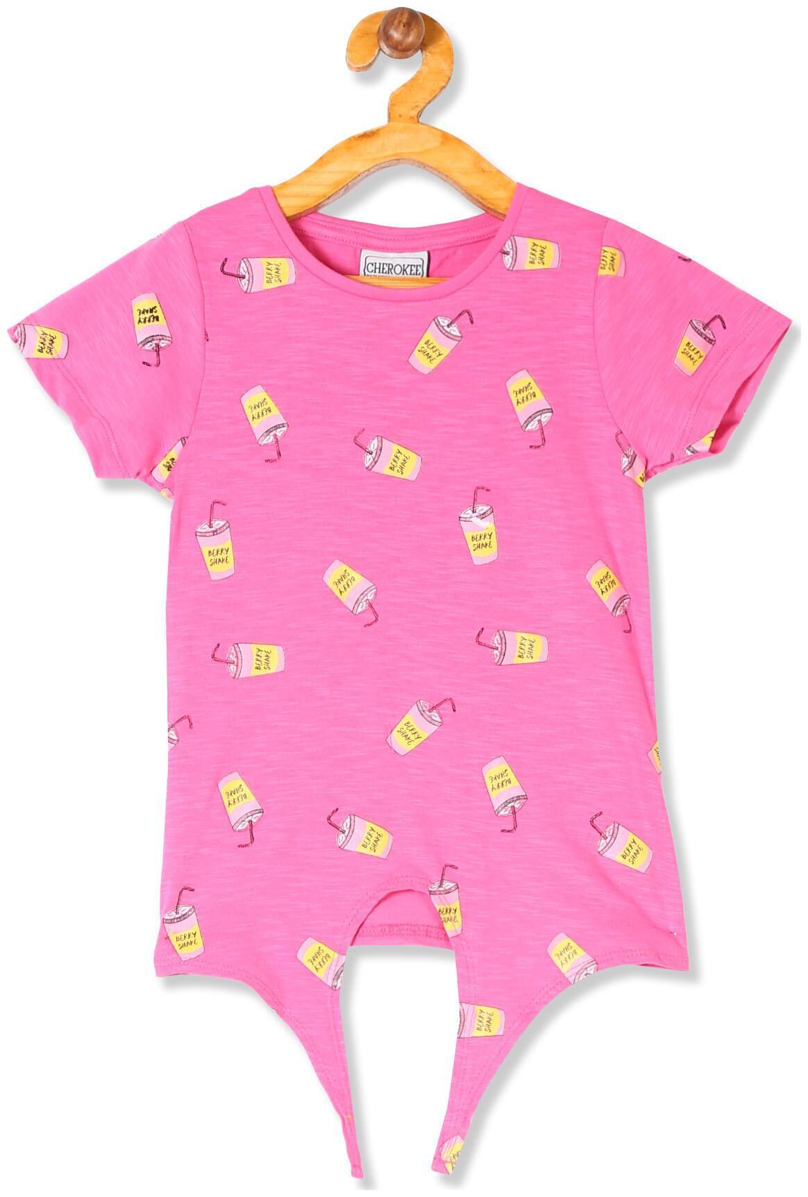 

CHEROKEE Girl Cotton Printed Top - Pink