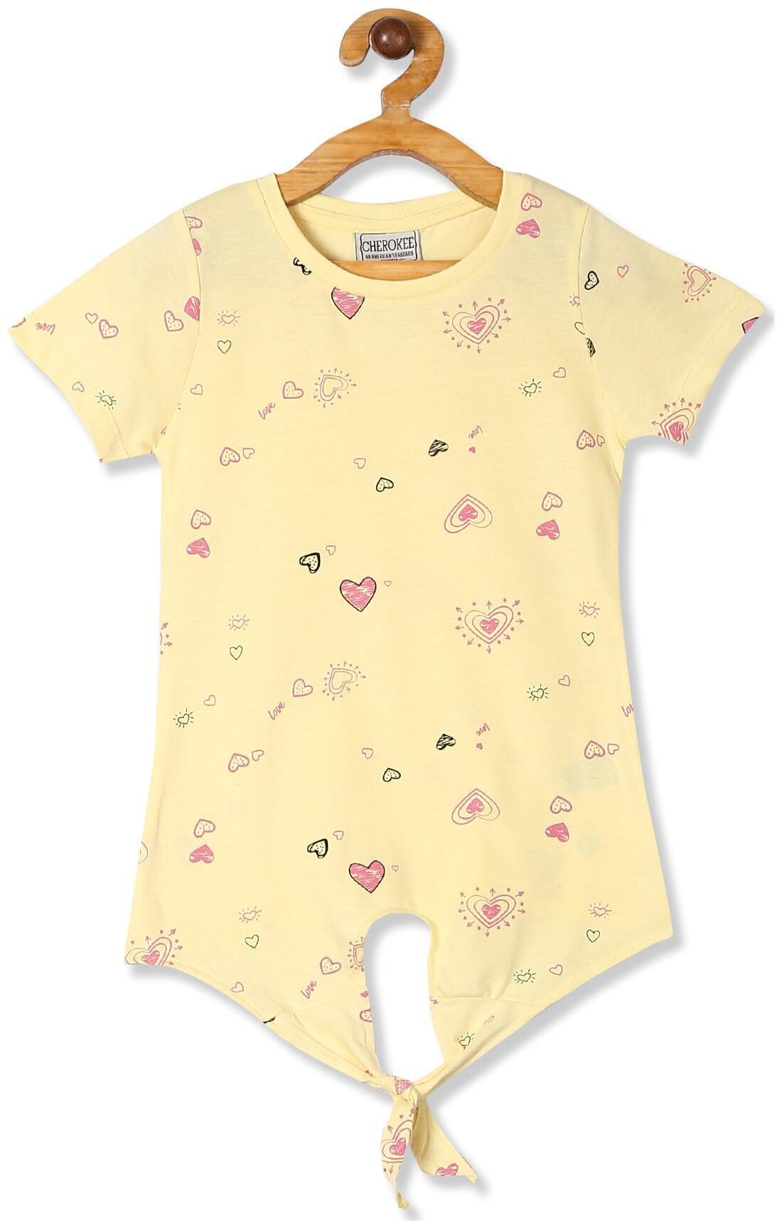 

CHEROKEE Girl Cotton Printed Top - Yellow