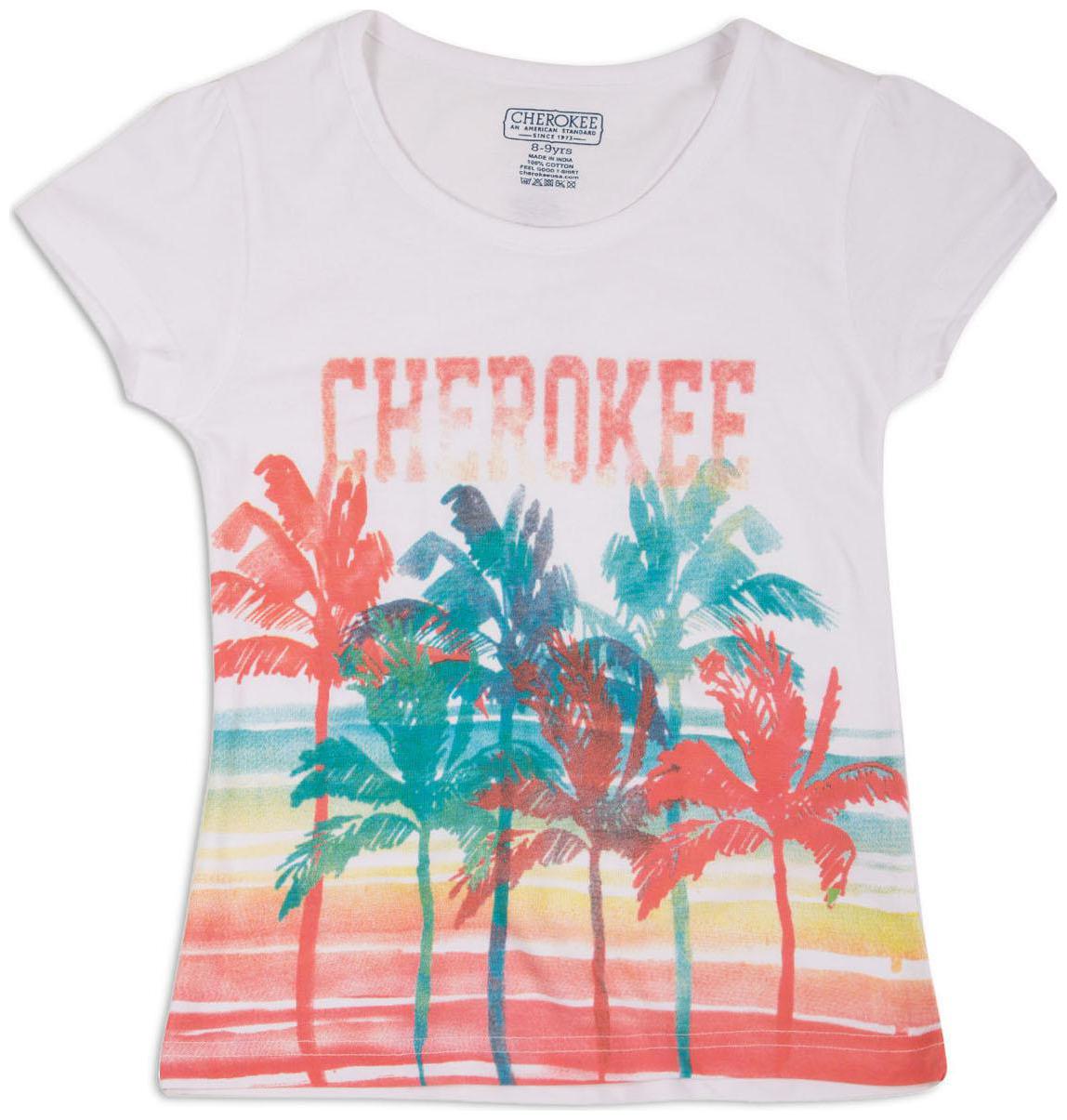 

CHEROKEE Girl Cotton Printed T shirt - White