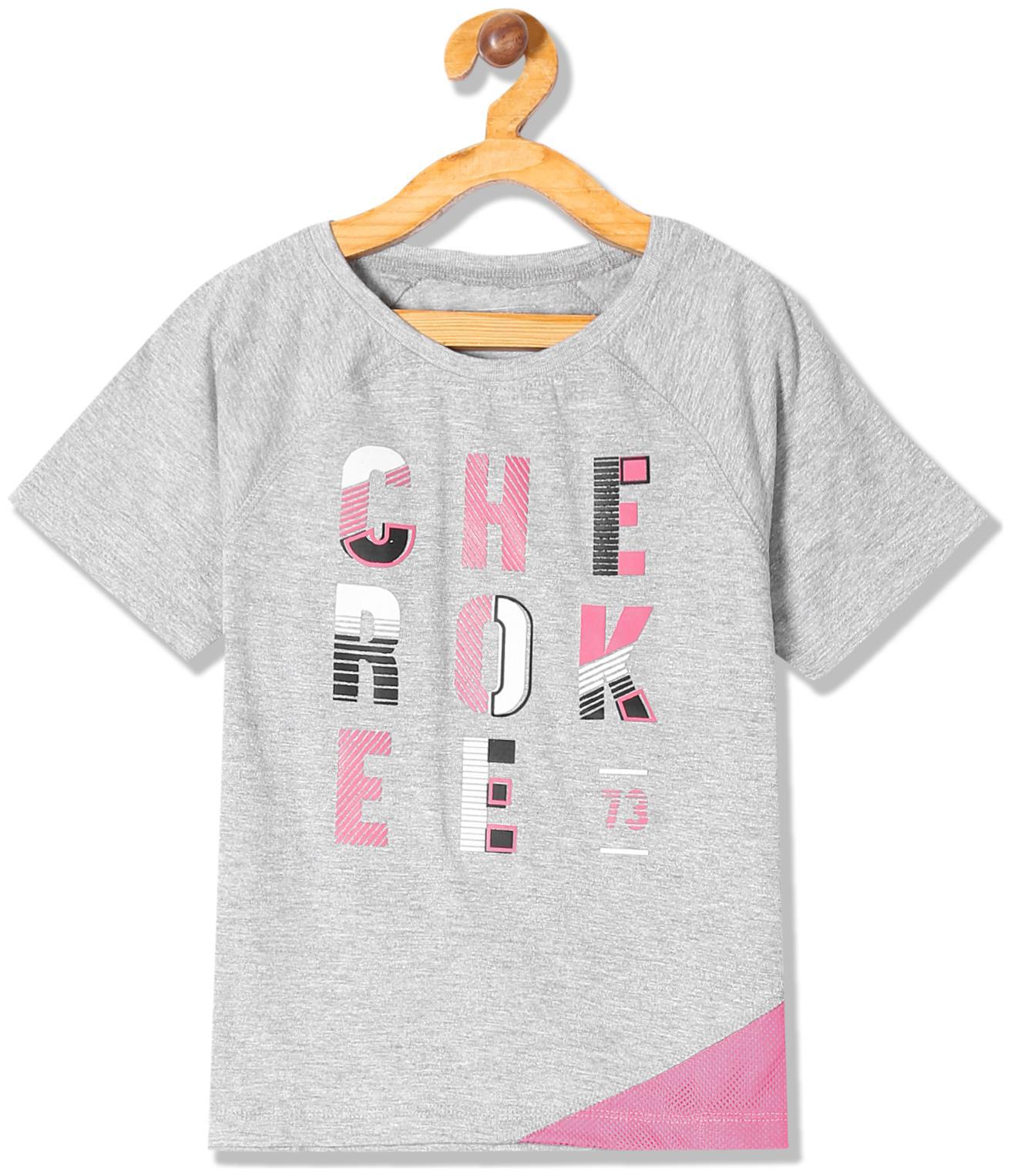 

CHEROKEE Girl Cotton Printed T shirt - Grey