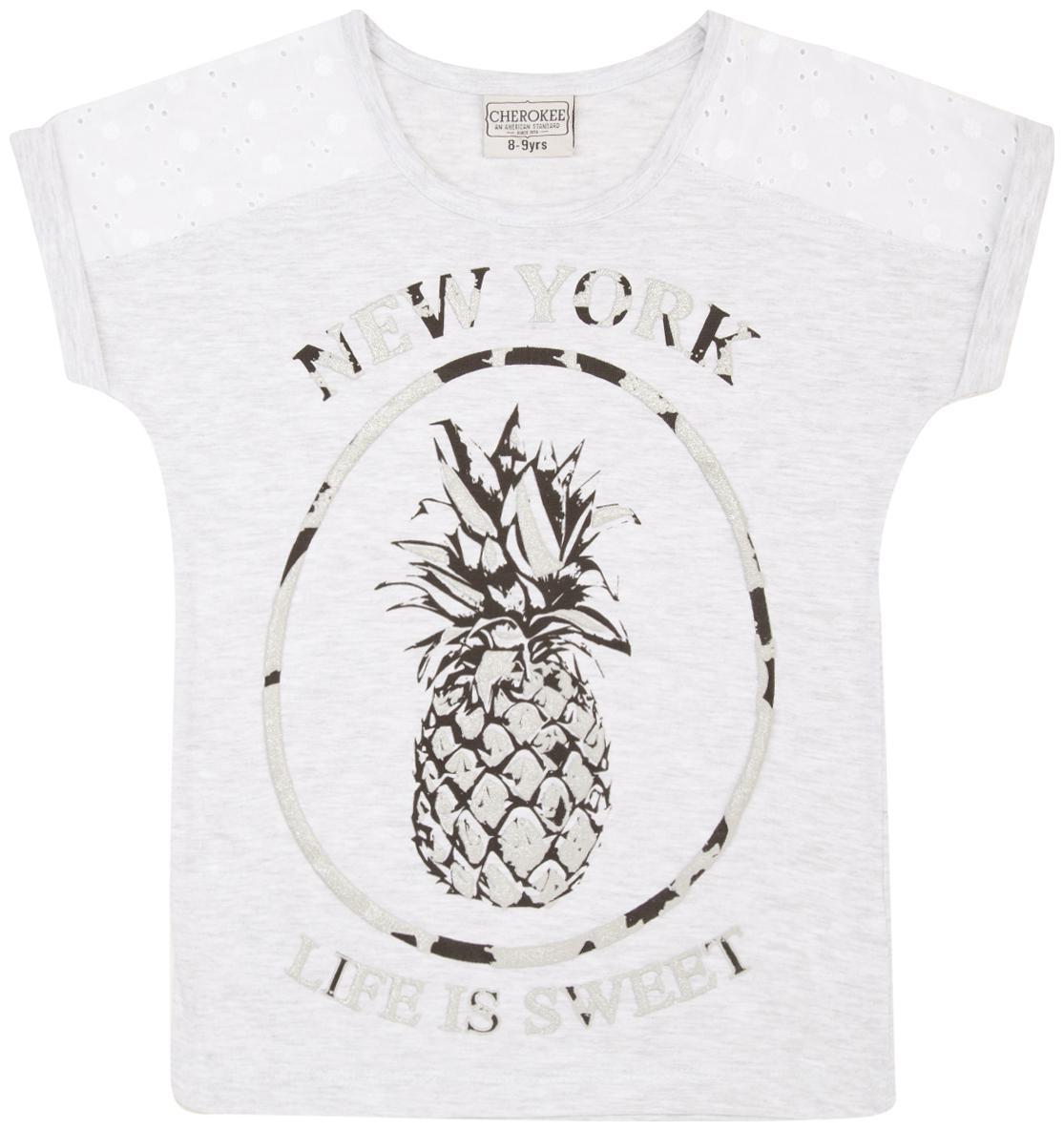 

CHEROKEE Girl Cotton Printed Top - Grey