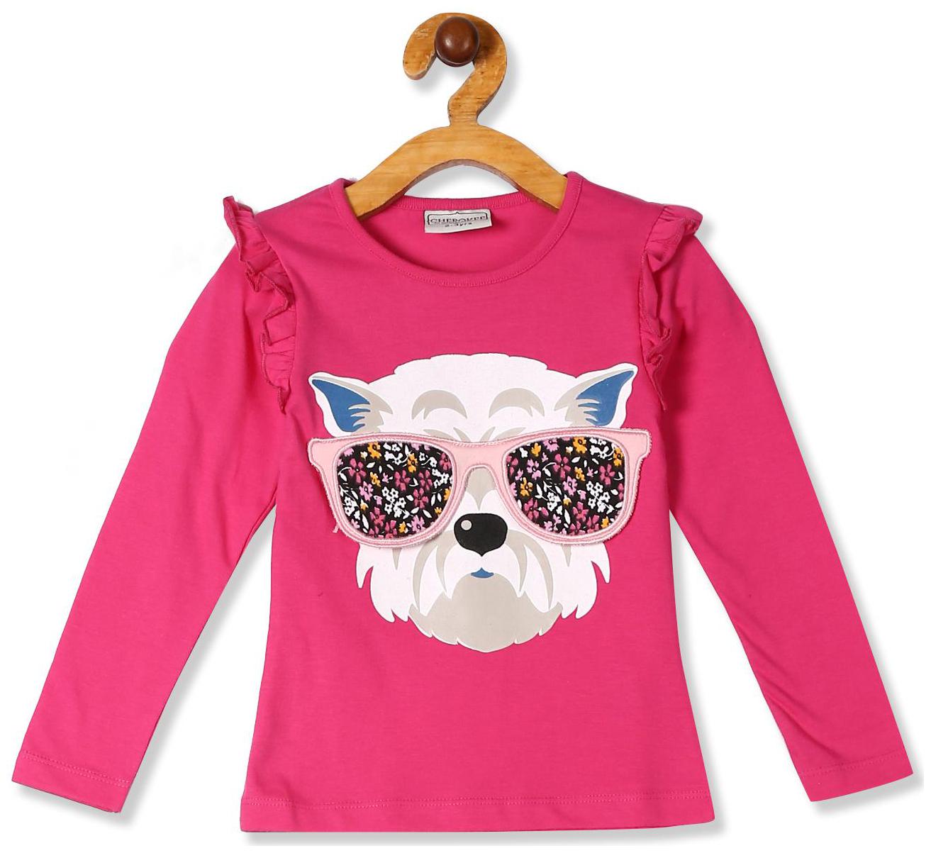 

CHEROKEE Girl Cotton Printed Top - Pink