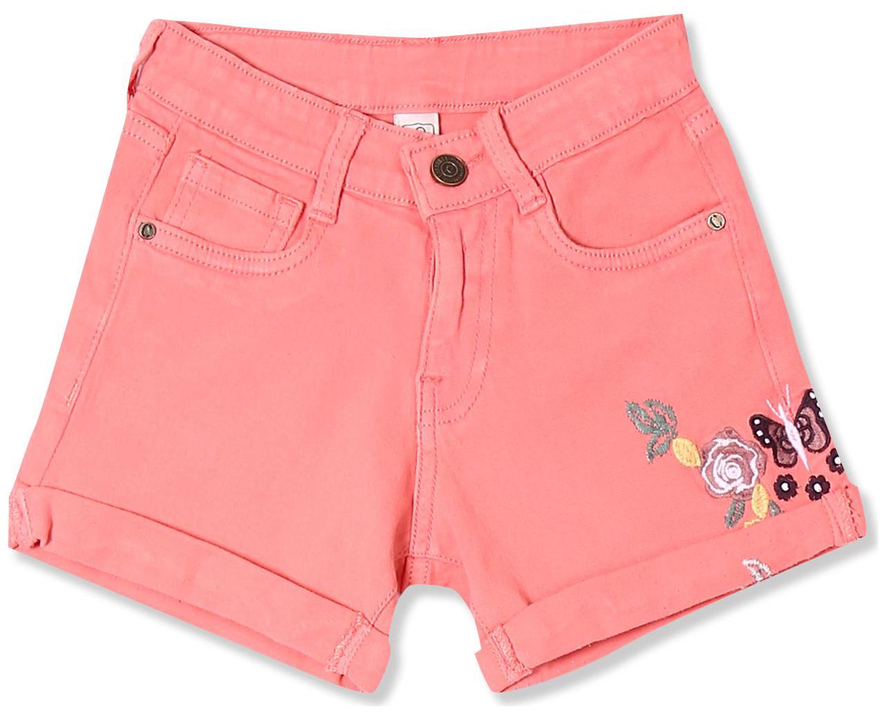 

CHEROKEE Girl Cotton Embroidered Denim shorts - Pink