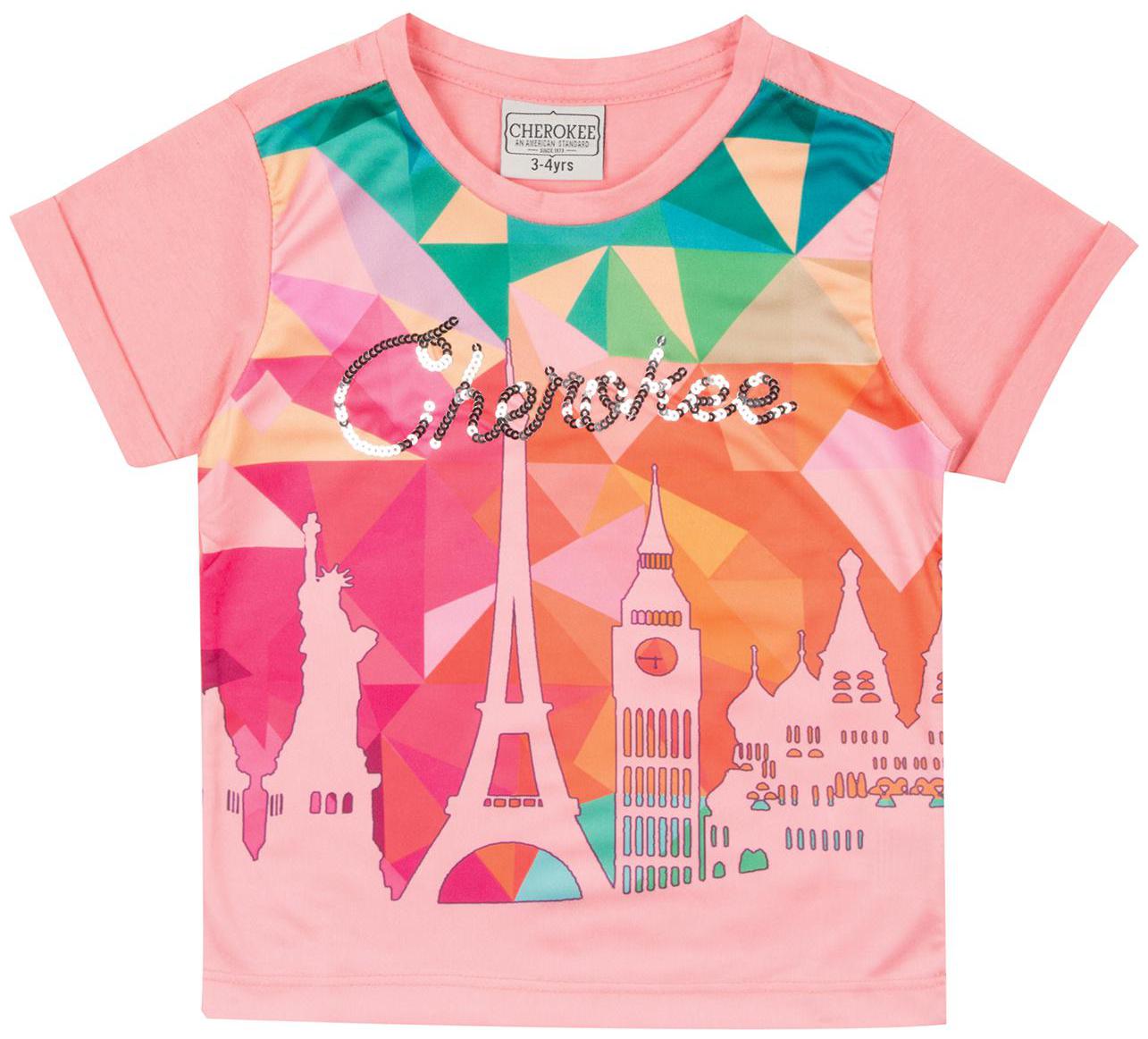 

CHEROKEE Girl Polyester Printed T shirt - Pink