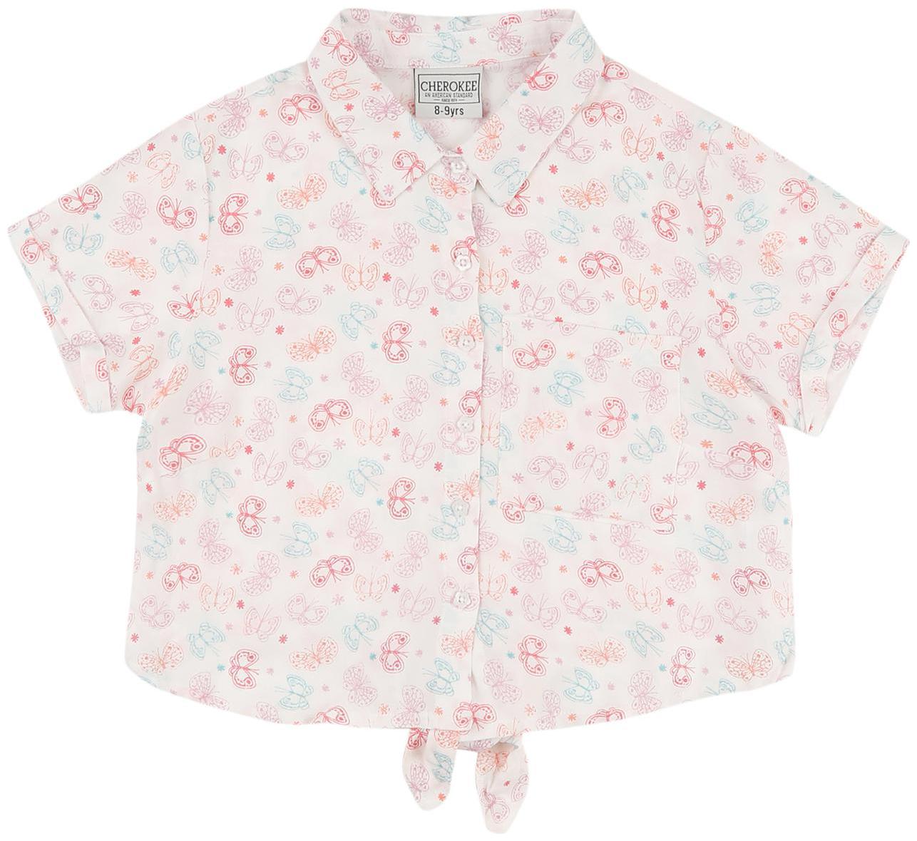 

CHEROKEE Girl Viscose Printed Top - White