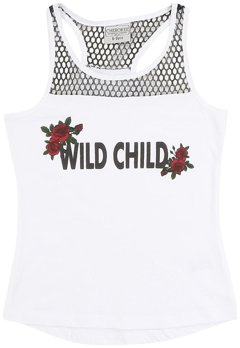 

CHEROKEE Girl Cotton Printed Top - White