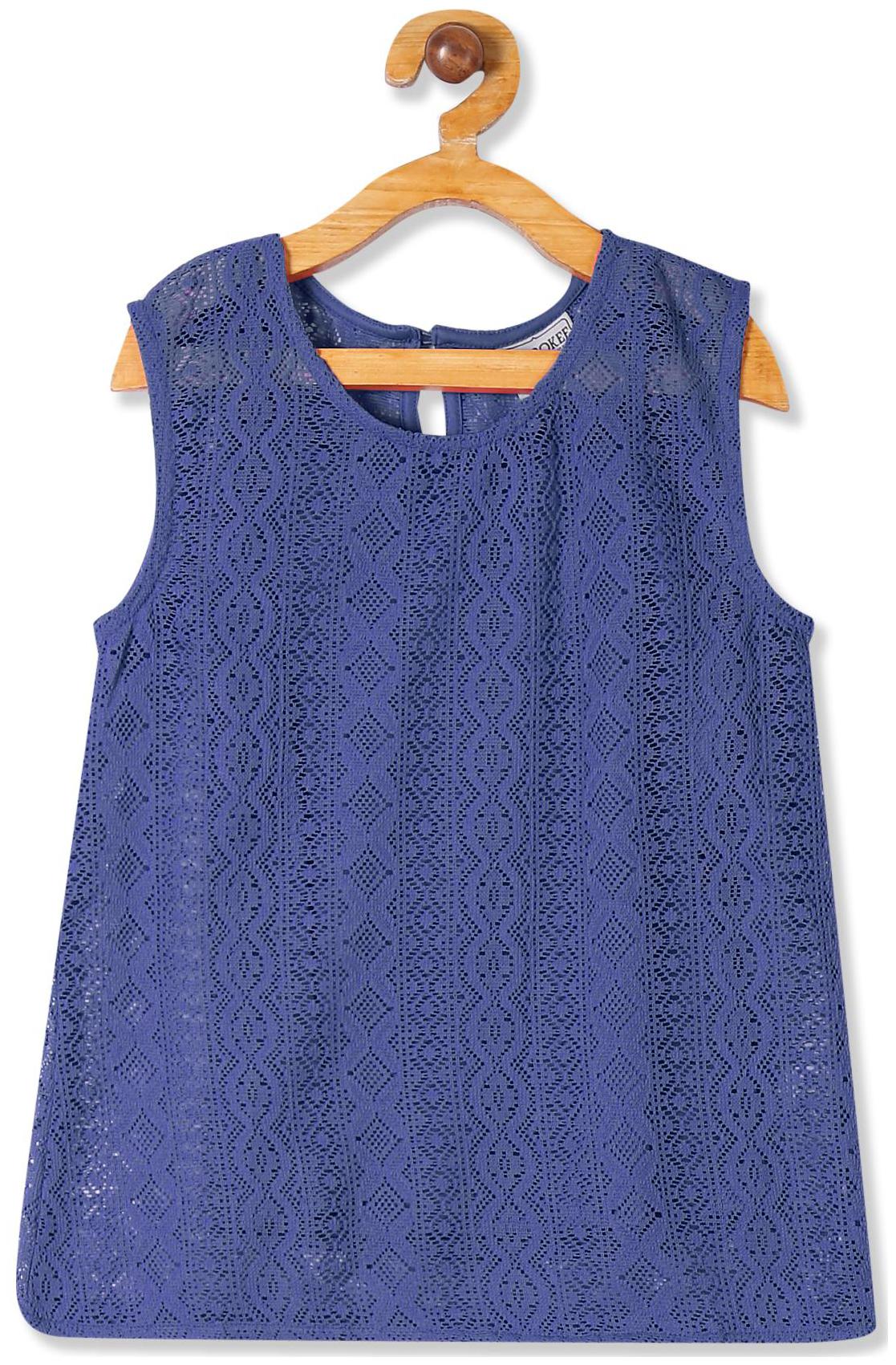 

CHEROKEE Girl Polyester Self design Top - Blue