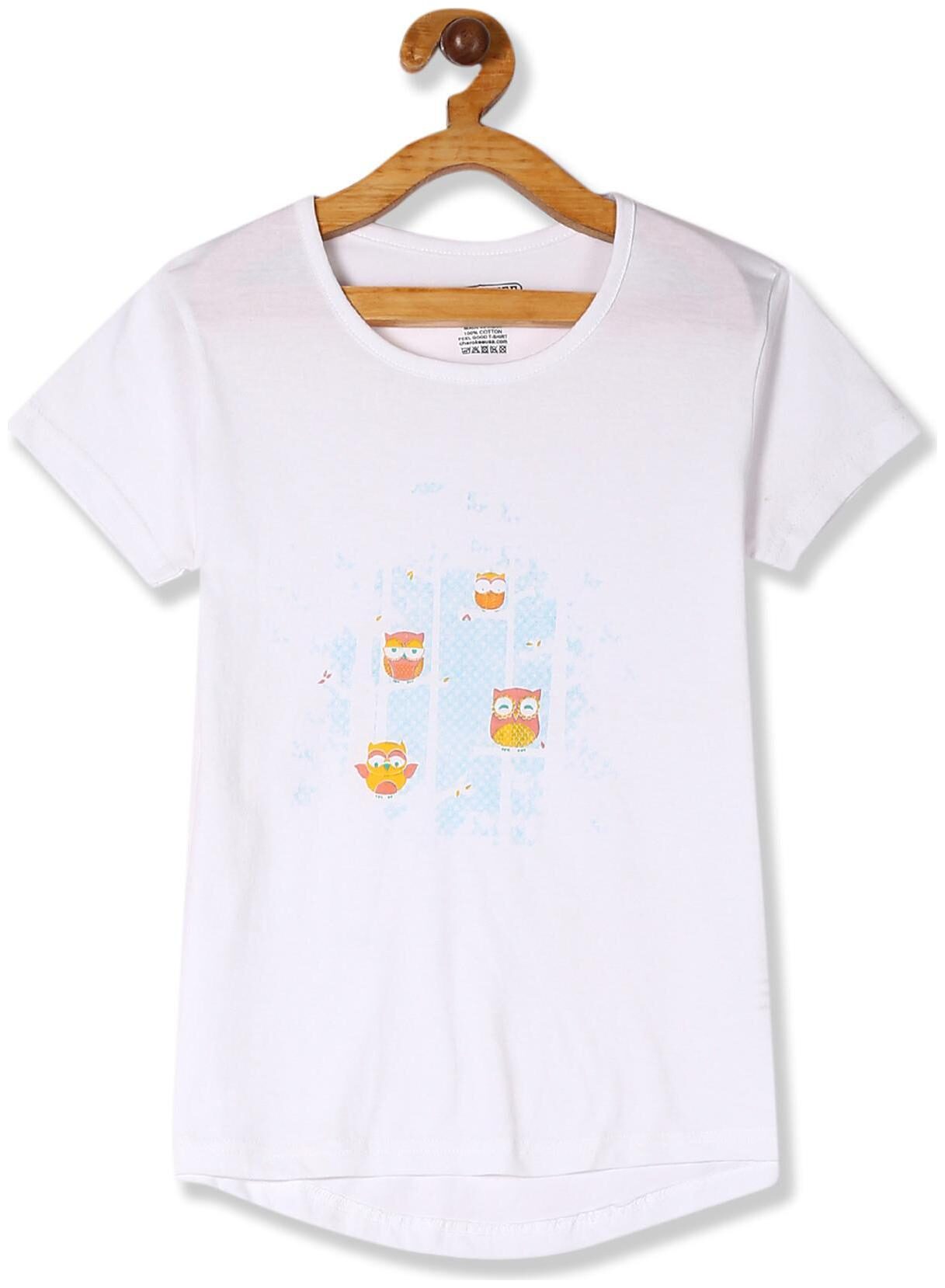 

CHEROKEE Girl Cotton Printed T shirt - White