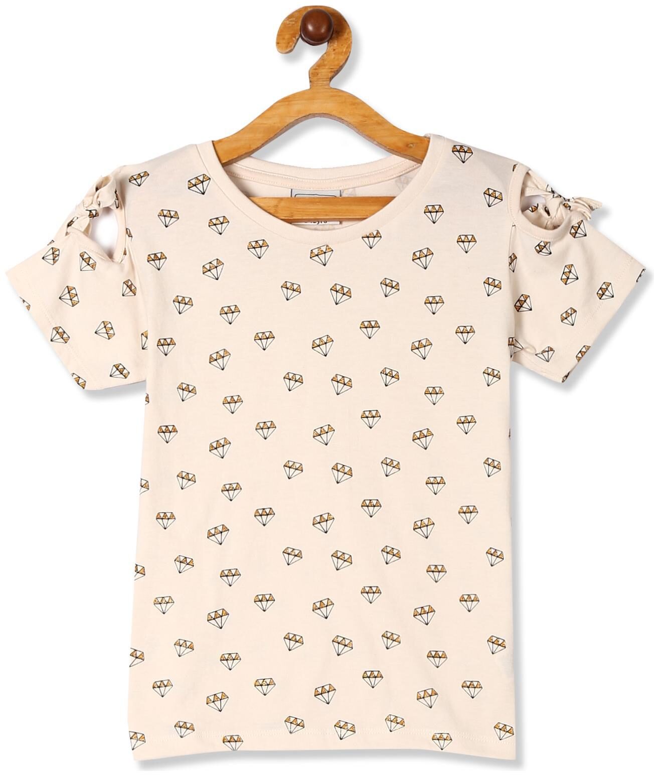 

CHEROKEE Girl Cotton Printed Top - White