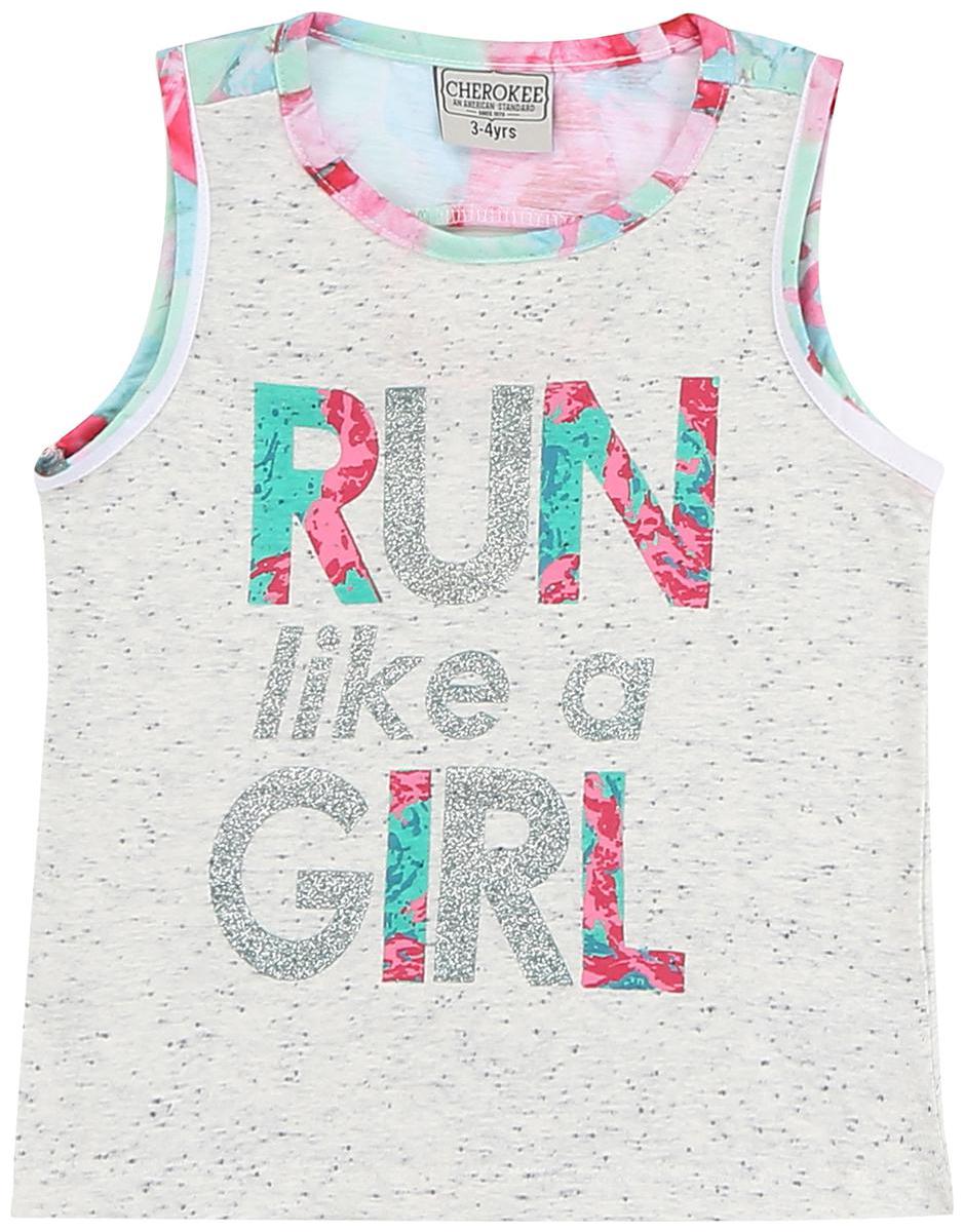 

CHEROKEE Girl Cotton Printed Top - White