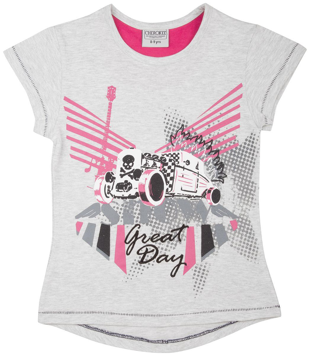 

CHEROKEE Girl Cotton blend Printed T shirt - Grey