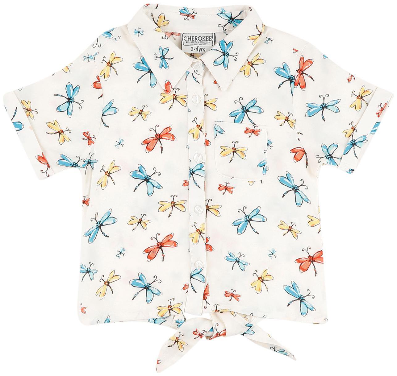 

CHEROKEE Girl Viscose Printed Top - White
