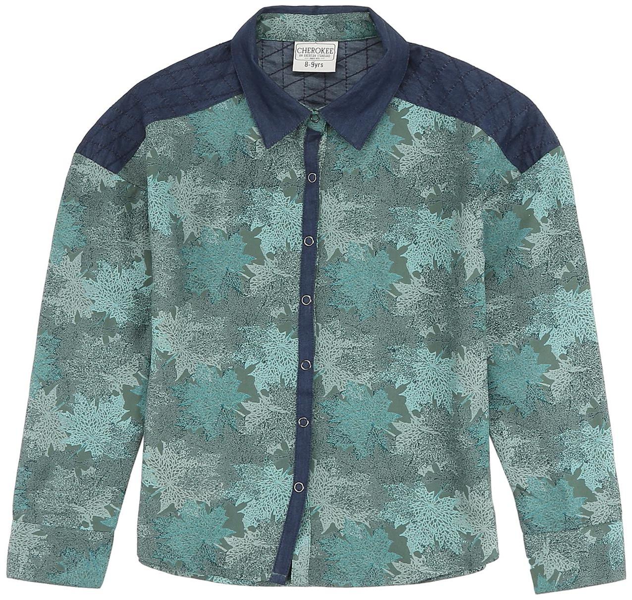 

CHEROKEE Girl Viscose Printed Shirt - Green