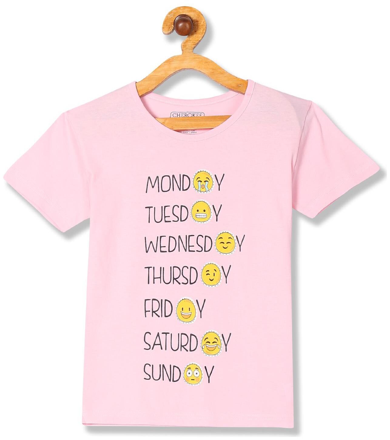 

CHEROKEE Girl Cotton Printed T shirt - Pink