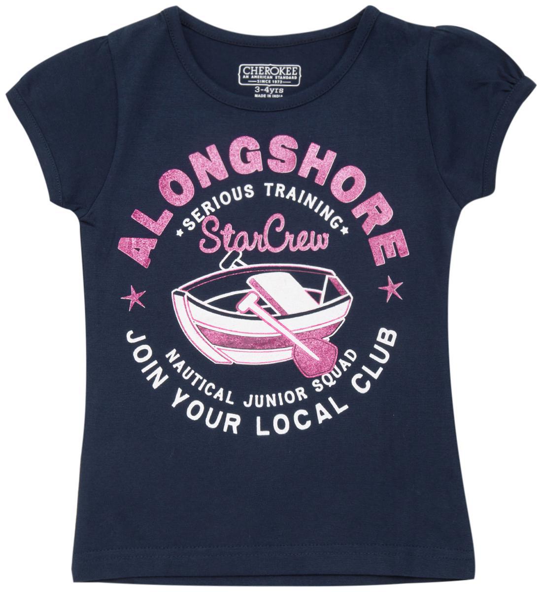 

CHEROKEE Girl Cotton Printed T shirt - Blue