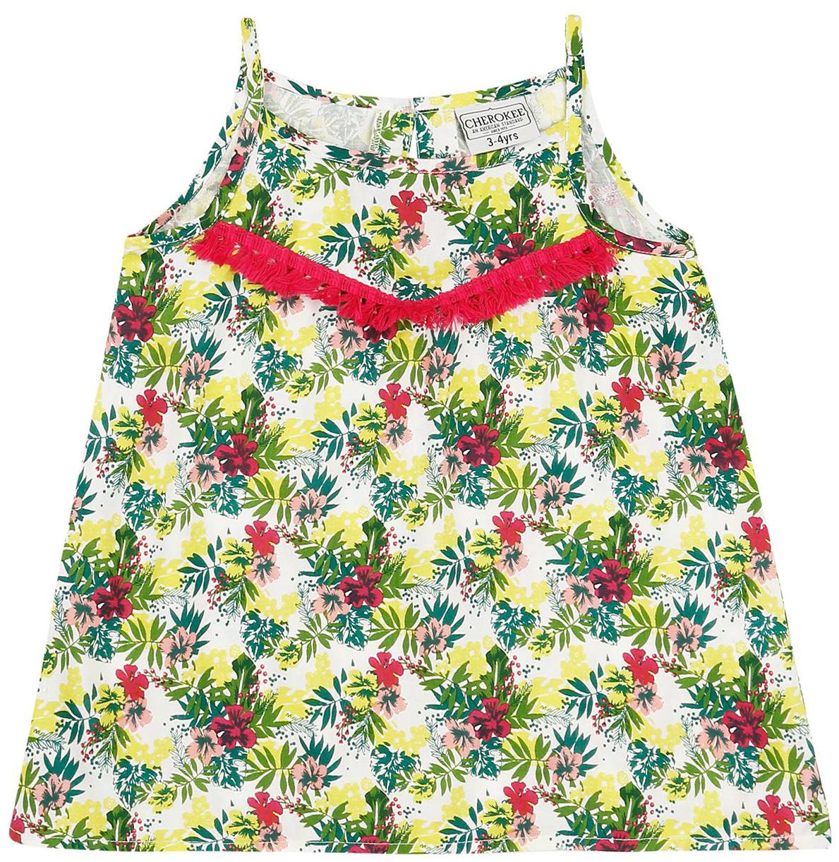 

CHEROKEE Girl Viscose Printed Top - Green