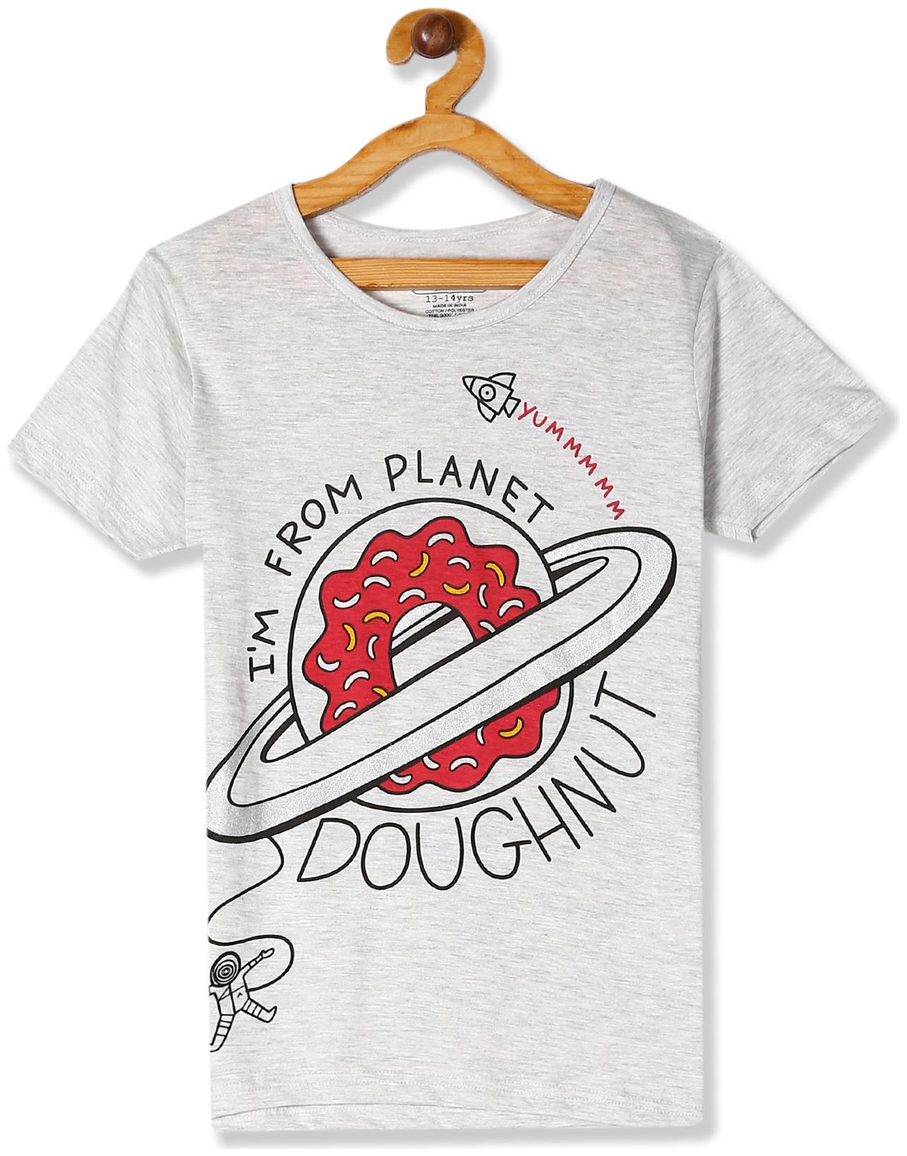 

CHEROKEE Girl Cotton Printed T shirt - Grey