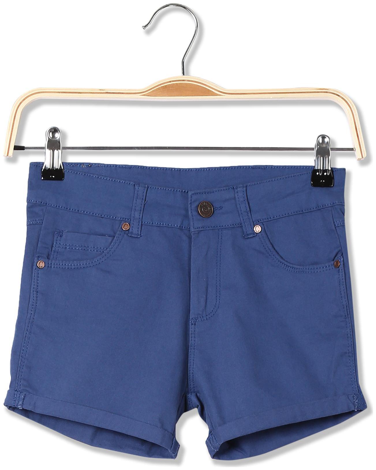 

CHEROKEE Girl Cotton Solid Regular shorts - Blue