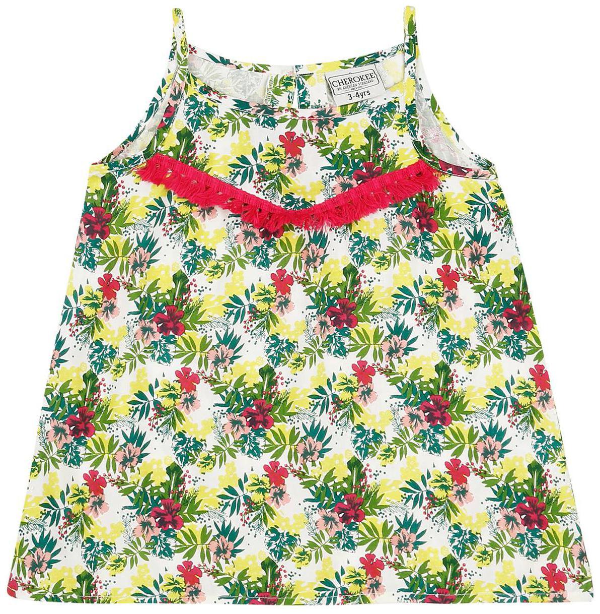 

CHEROKEE Girl Viscose Printed Top - Green