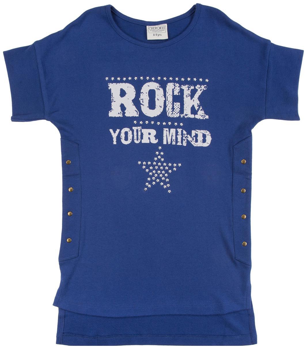 

CHEROKEE Girl Cotton Embellished Top - Blue