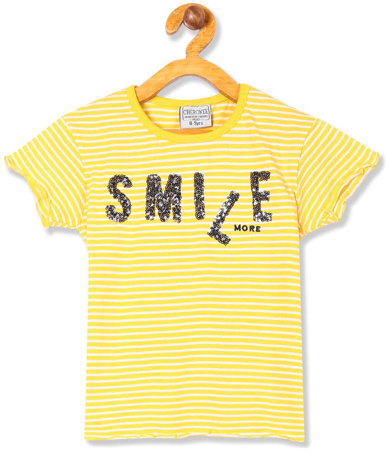 

CHEROKEE Girl Cotton Printed Top - Yellow