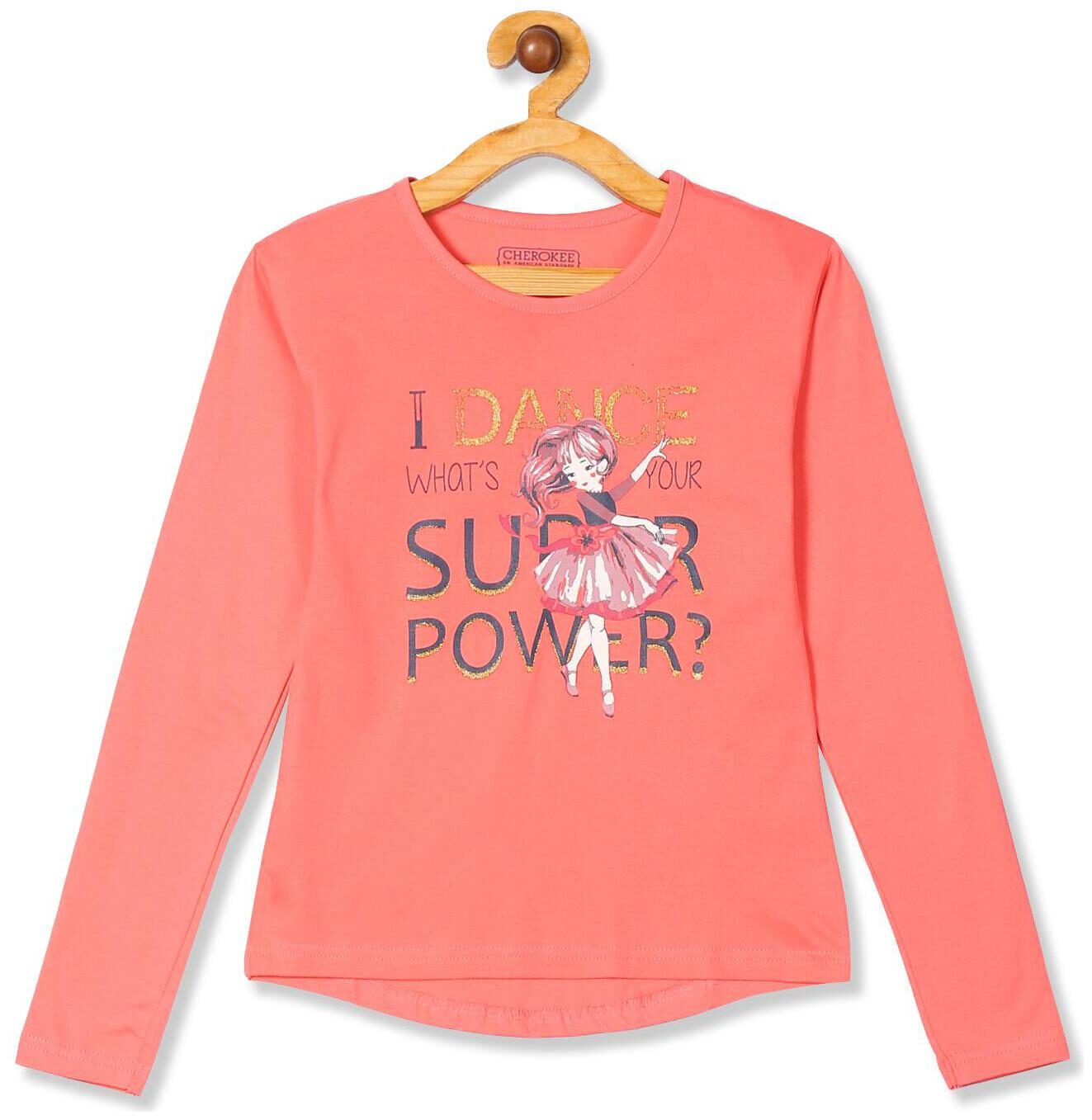 

CHEROKEE Girl Cotton Printed T shirt - Pink