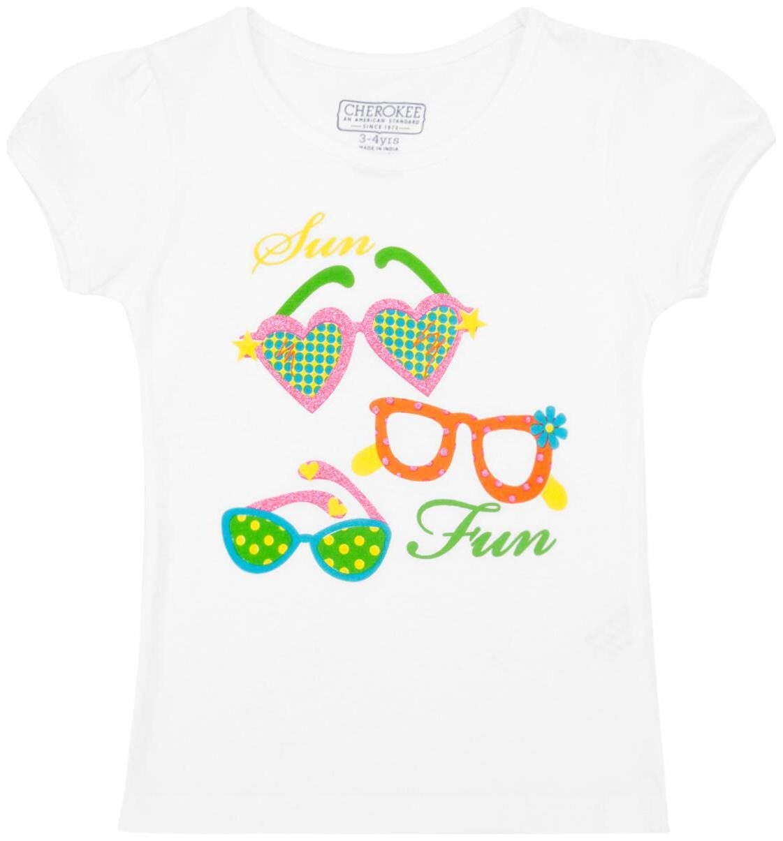 

CHEROKEE Girl Cotton Printed T shirt - White