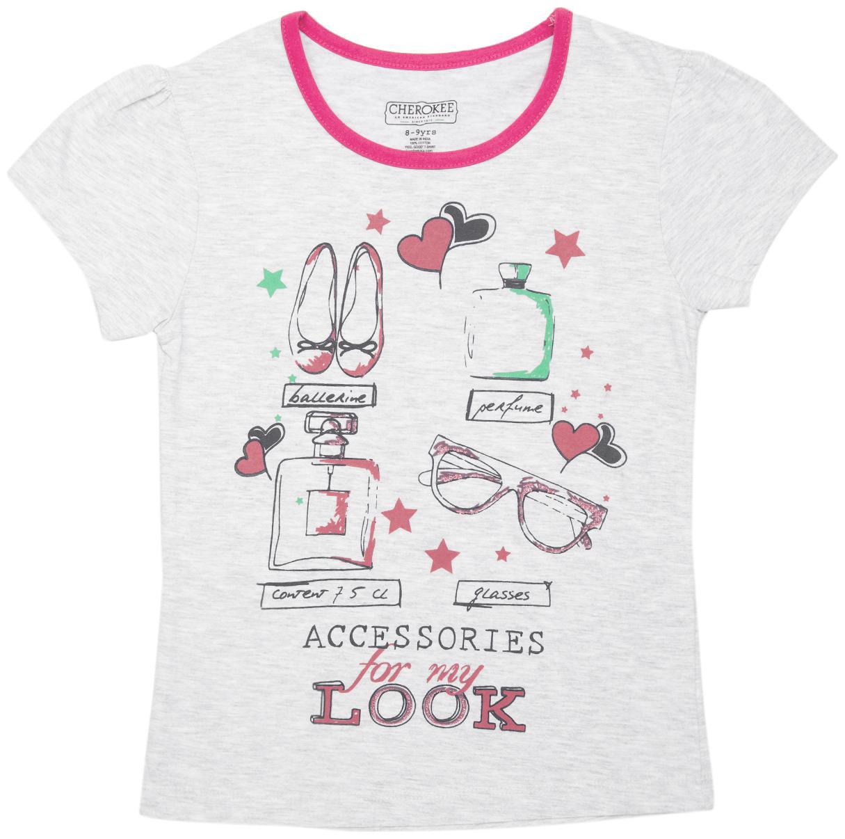 

CHEROKEE Girl Cotton Printed T shirt - Grey