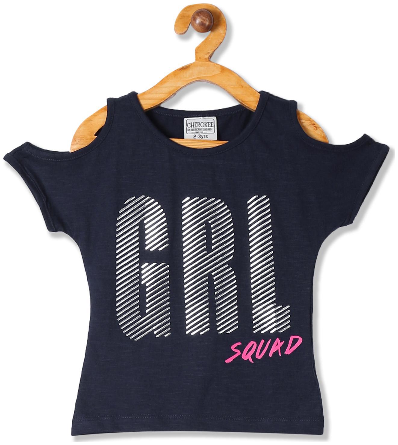 

CHEROKEE Girl Cotton Printed Top - Blue