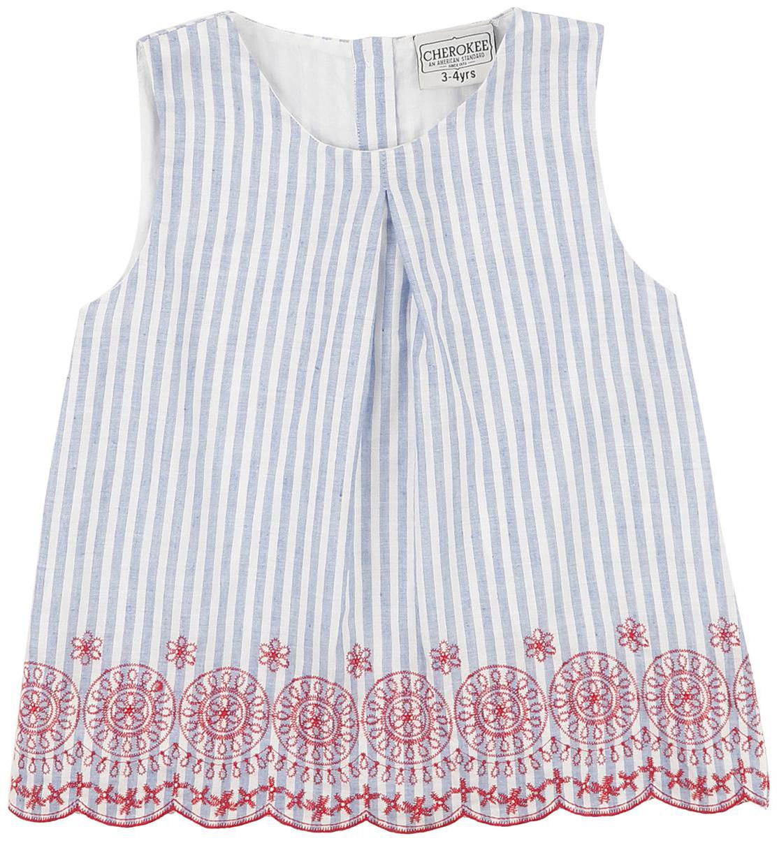 

CHEROKEE Girl Cotton Striped Top - Blue