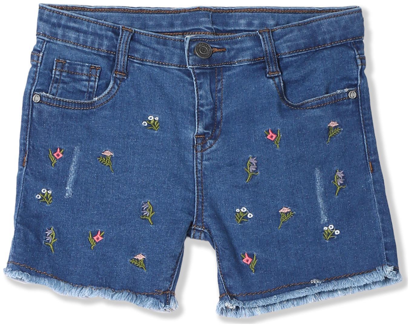 

CHEROKEE Girl Cotton blend Acid wash Denim shorts - Blue