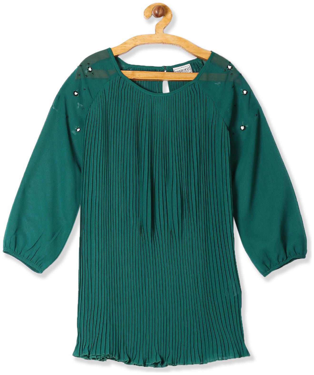 

CHEROKEE Girl Polyester Solid Top - Green