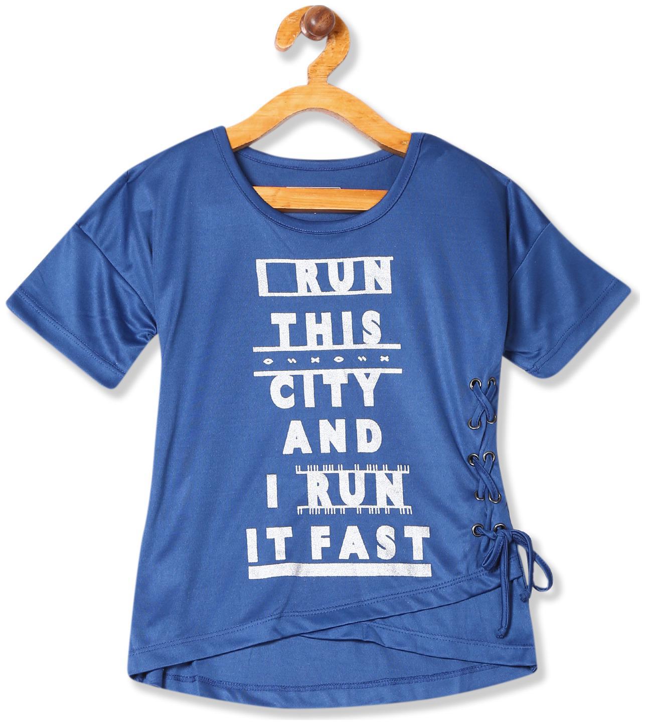 

CHEROKEE Girl Polyester Printed Top - Blue