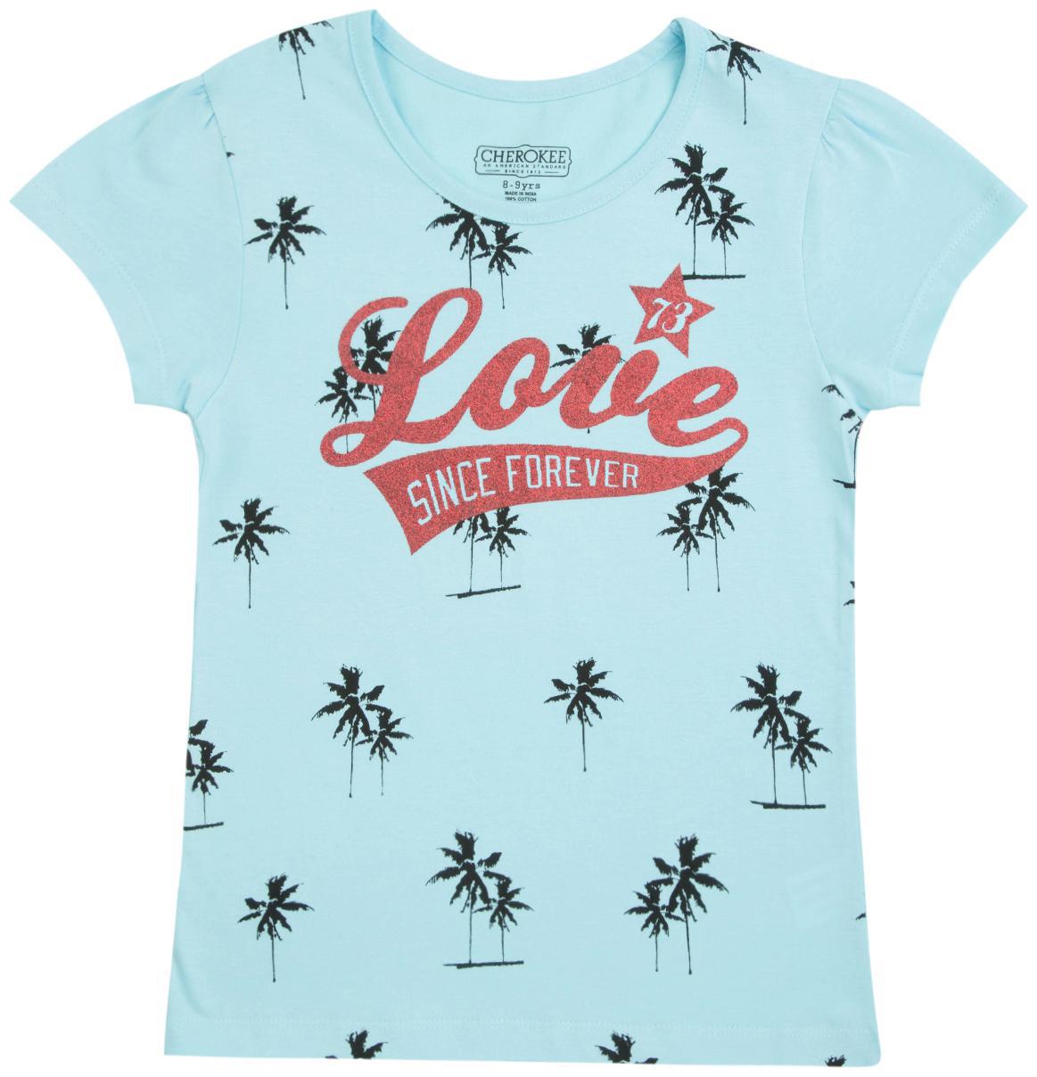 

CHEROKEE Girl Cotton Printed T shirt - Blue
