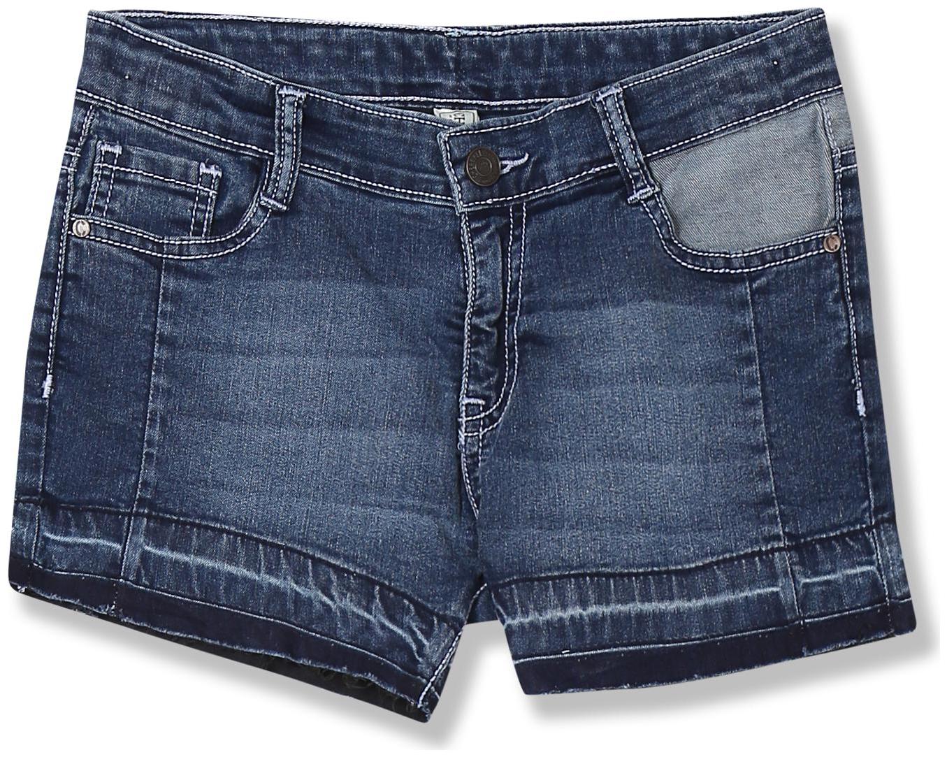 

CHEROKEE Girl Cotton Solid Denim shorts - Blue