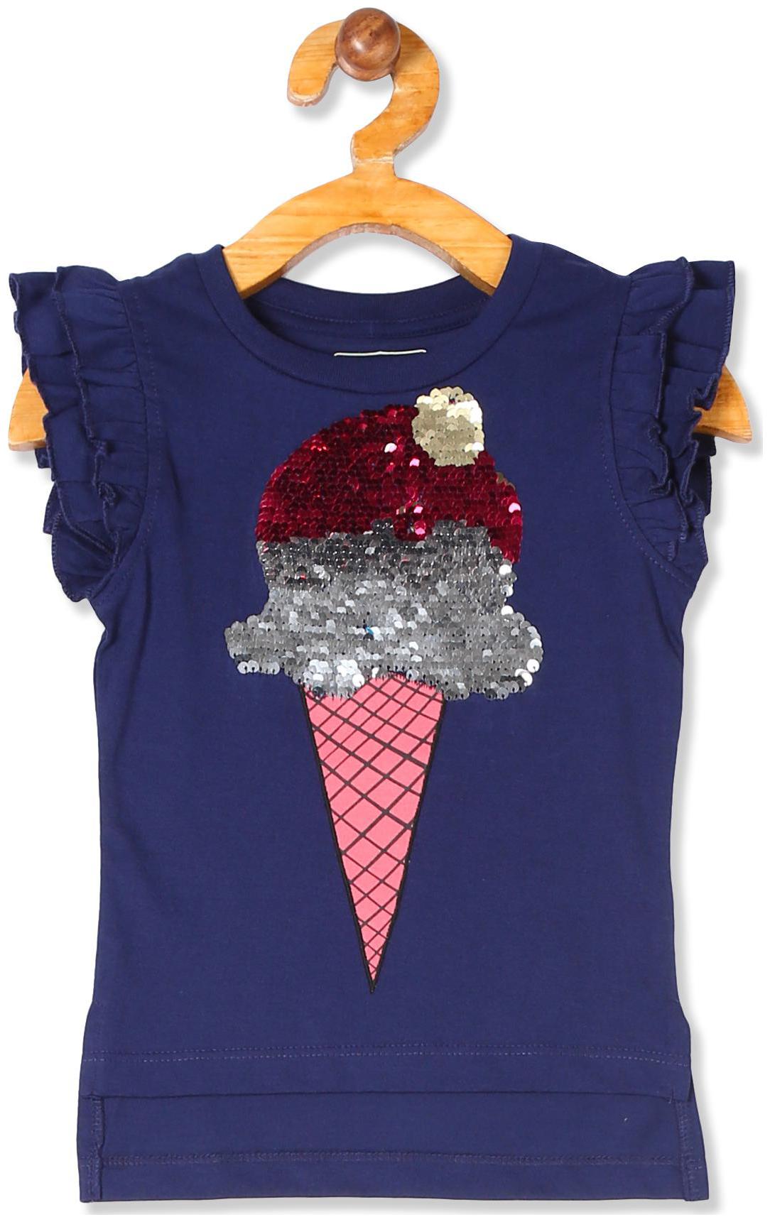 

CHEROKEE Girl Cotton Printed Top - Blue