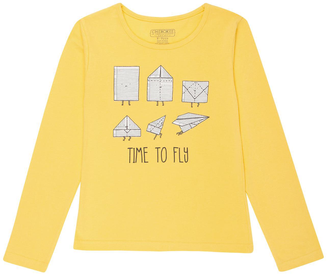 

CHEROKEE Girl Cotton Printed T shirt - Yellow