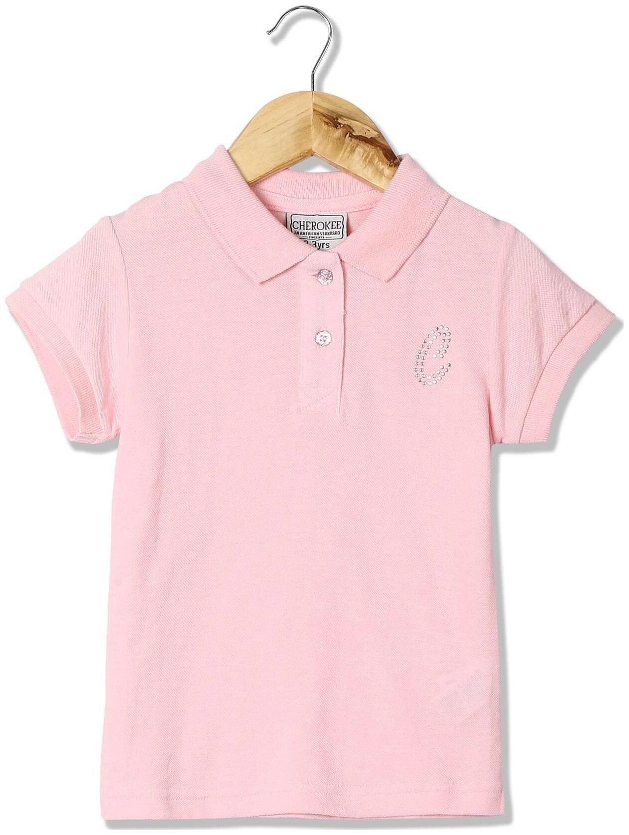 

CHEROKEE Girl Cotton Solid Shirt - Pink