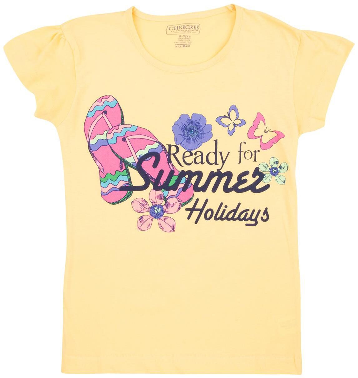 

CHEROKEE Girl Cotton Printed T shirt - Yellow