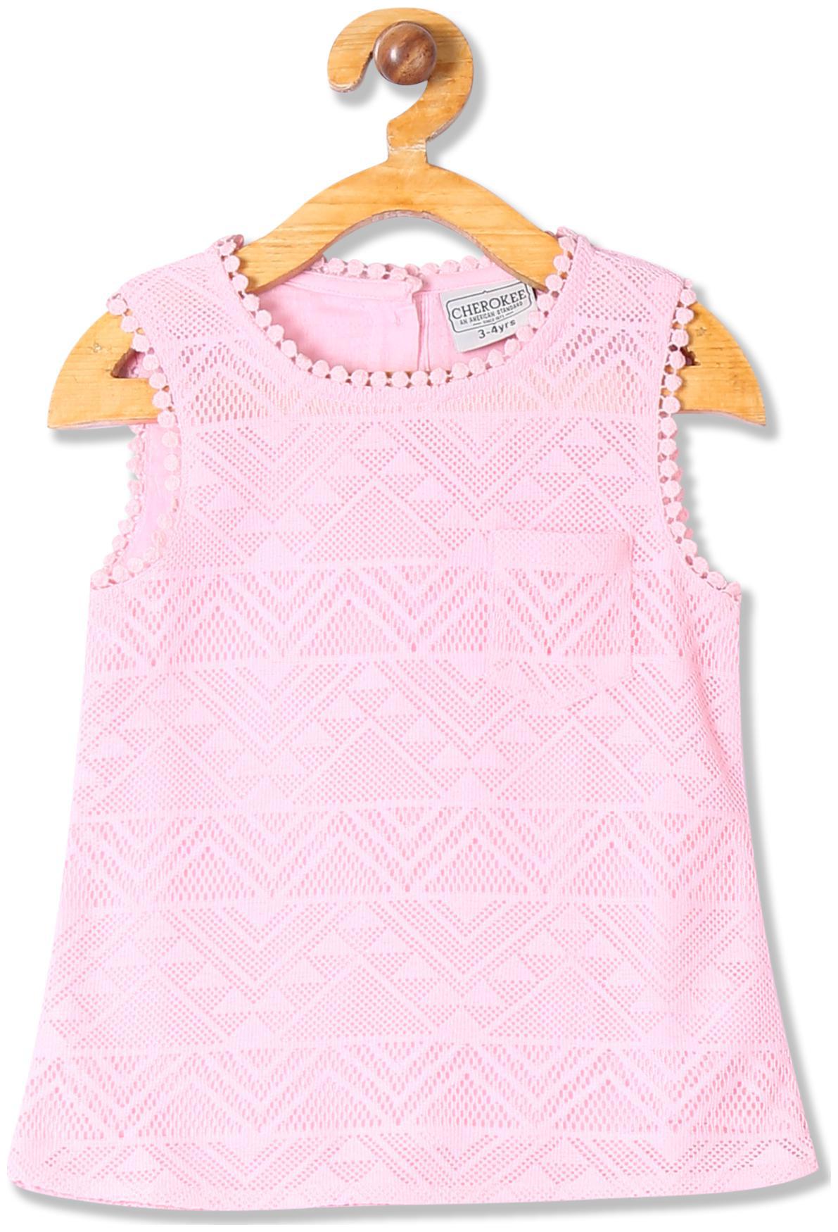 

CHEROKEE Girl Polyester Self design Top - Pink