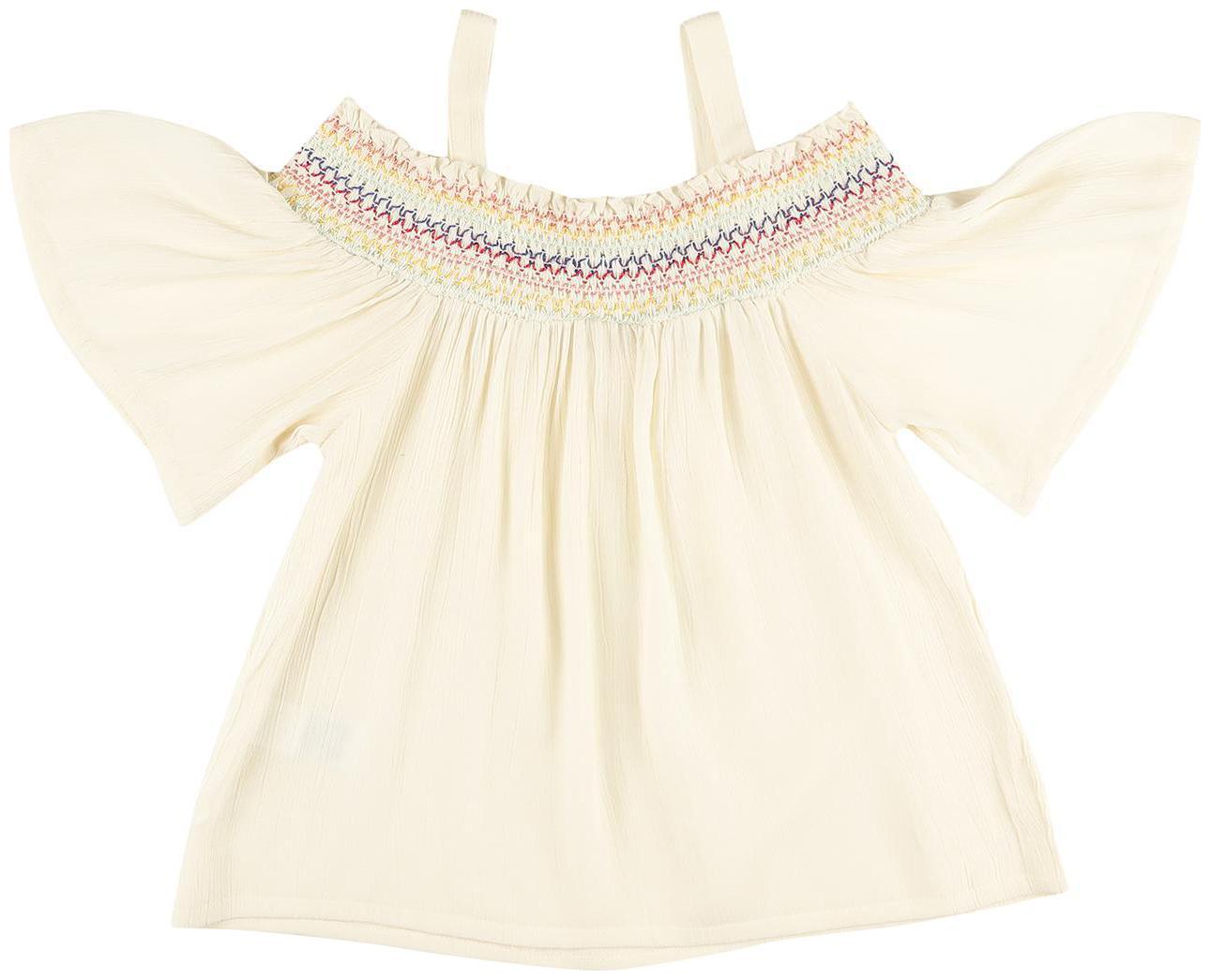 

CHEROKEE Girl Rayon Embellished Top - White