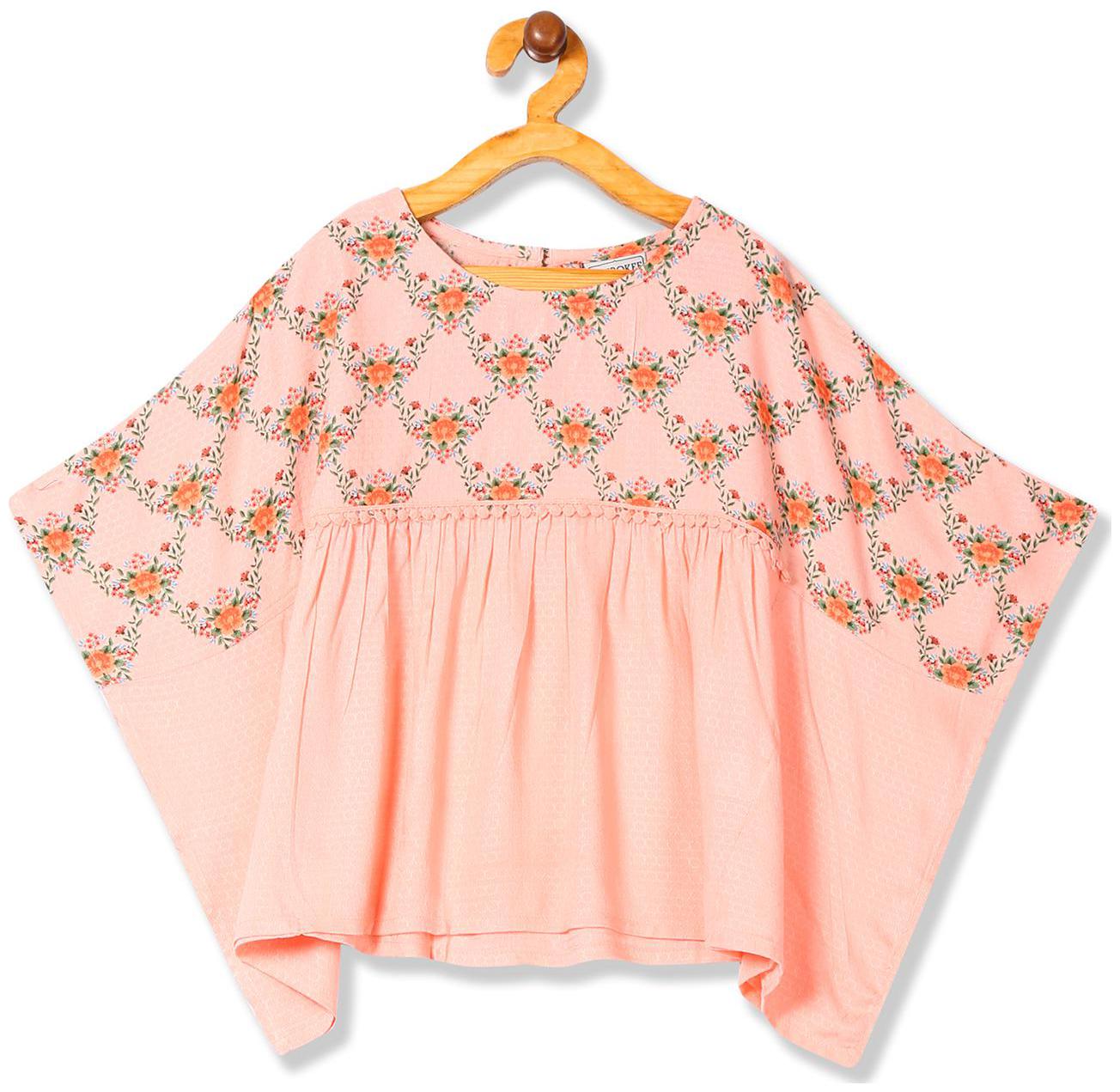 

CHEROKEE Girl Rayon Printed Top - Pink
