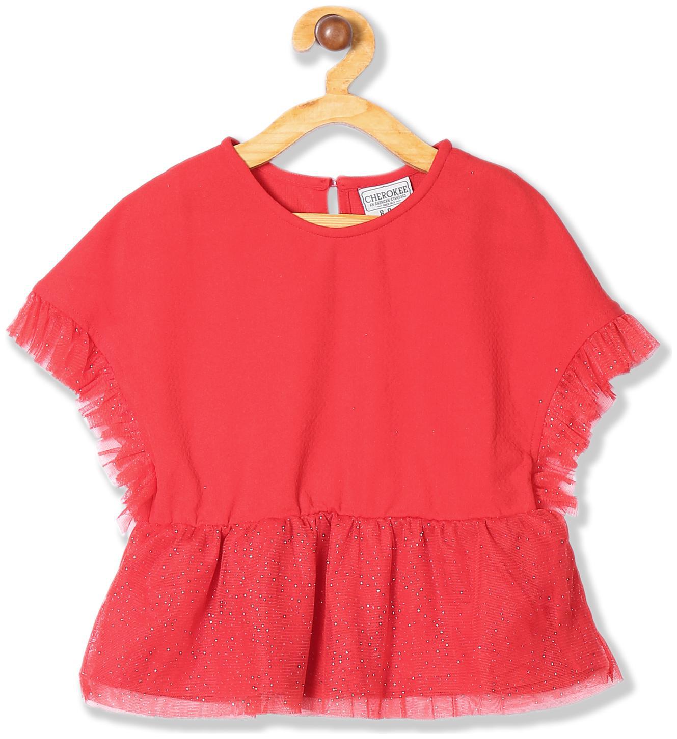 

CHEROKEE Girl Polyester Solid Top - Red