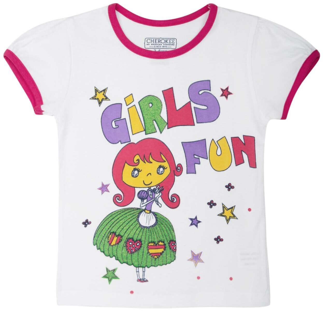 

CHEROKEE Girl Cotton Printed T shirt - White