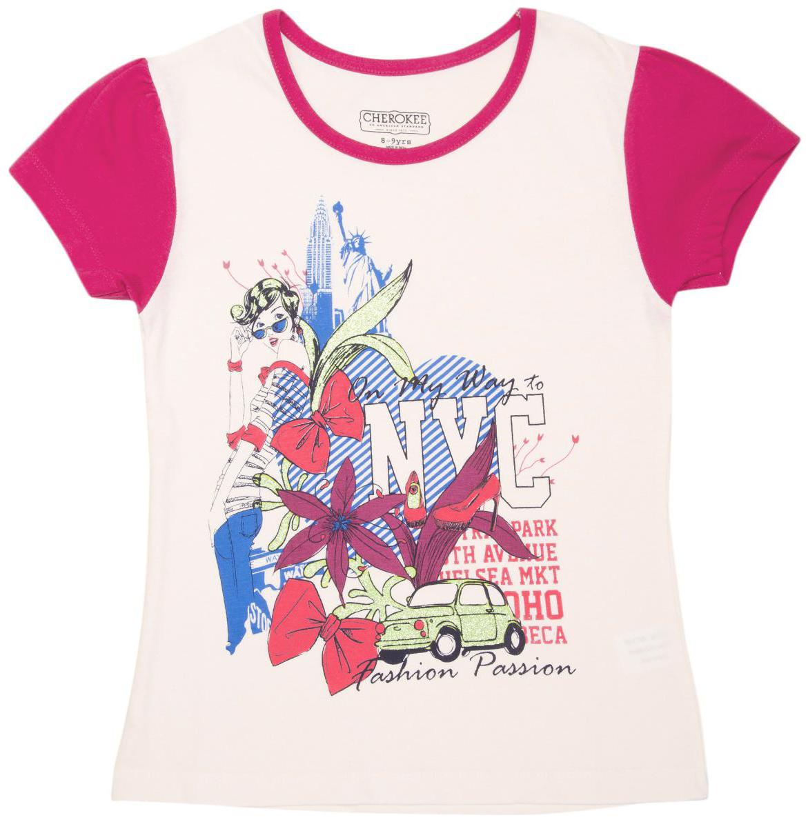 

CHEROKEE Girl Cotton Printed T shirt - White